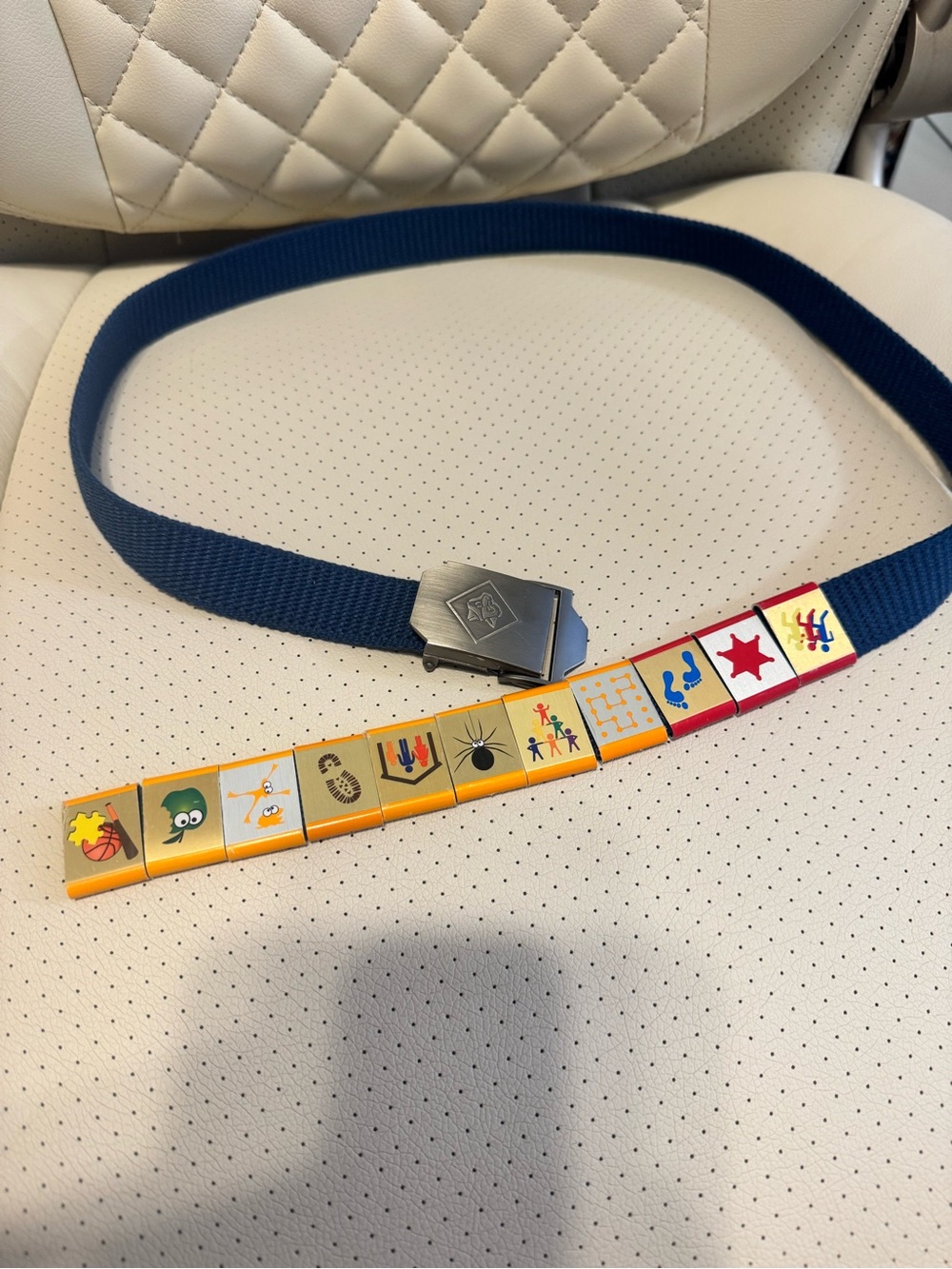 Vintage Boy Scouts of America Merit Badge Belt – Navy Blue